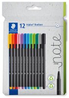 STAEDTLER triplus® Fineliner farbsortiert 0,3 mm, 12 St.