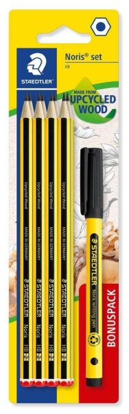 STAEDTLER Noris® Bleistifte HB schwarz/gelb, 1 Set