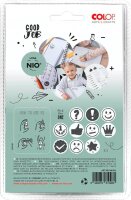 COLOP Little NIO Lehrer Motivstempel-Set Smiley Schule 1,7 x 1,7 cm, 1 Set