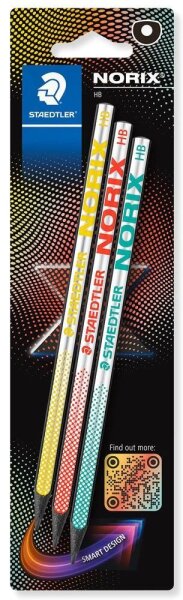 STAEDTLER Norix® Bleistifte HB farbsortiert, 3 St.