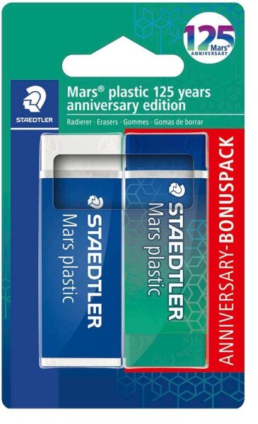 STAEDTLER Radiergummi Mars plastic farbsortiert, 2 St.