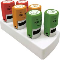 COLOP Little NIO Emoji Motivstempel-Set Belohnung Smiley 1,7 x 1,7 cm, 6 St.