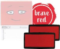 COLOP Stempelkissen Nio School brave red 3,8 x 1,7 cm, 2 St.