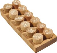 COLOP Woodies Motivstempel-Set Exotic animals 3,0 x 3,0...