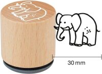 COLOP Woodies Motivstempel-Set Exotic animals 3,0 x 3,0 cm, 12 St.