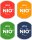 COLOP Stempelkissen Little Nio Classic noble blue, smooth green, shiny orange, brave red 4x 1,7 x 1,7 cm, 4 St.