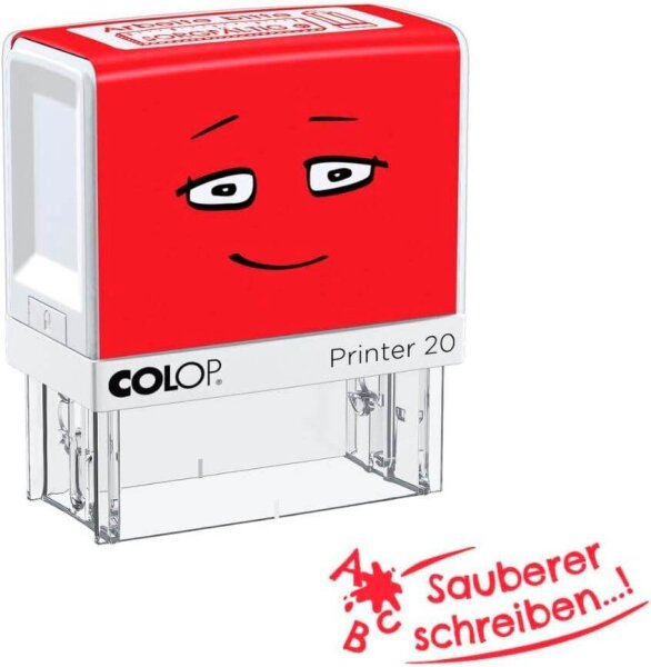 COLOP NIO School Motivstempel Sauberer schreiben 3,8 x 1,4 cm, 1 St.