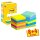 8 + 4 GRATIS: Post-it® Energetic Collection Haftnotizen farbsortiert, 8 Blöcke + GRATIS 4 Blöcke