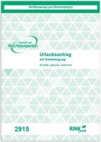 RNK-Verlag Urlaubsantrag Formularbuch 2915, 1 Block