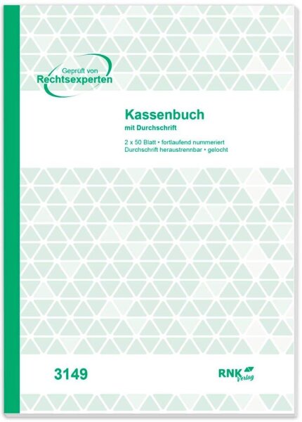 RNK-Verlag Kassenbericht Formularbuch 3149, 1 St.
