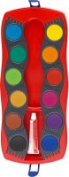 FABER-CASTELL Connector rot 12 Wasserfarbkasten 12 Farben
