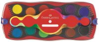 FABER-CASTELL Connector rot 12 Wasserfarbkasten 12 Farben