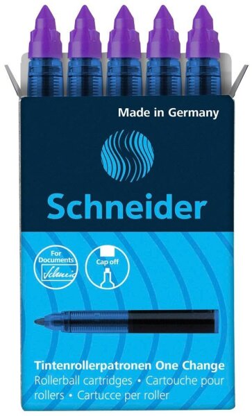 Schneider One Change Tintenrollerminen violett 0,6 mm 5 St.