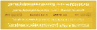 ARISTO Schriftschablone gelb