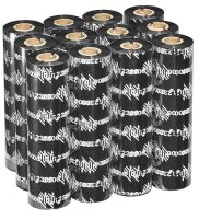 ZEBRA 3200 schwarz Thermo-Druckfolien, 12 Rollen