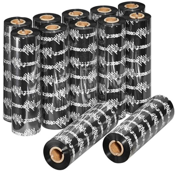 ZEBRA 5095 schwarz Thermo-Druckfolien, 12 Rollen