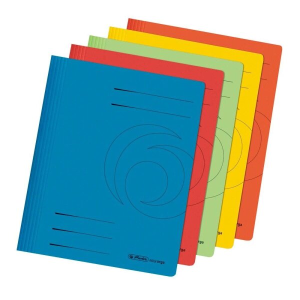 herlitz Schnellhefter easy orga Karton farbsortiert DIN A4, 5 St.