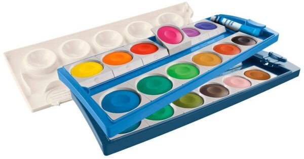 Pelikan K24 eco Wasserfarbkasten 24 Farben und 1 Tube Deckweiß