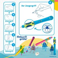 Pelikan griffix Tintenroller Neon Black 0,4 mm, Schreibfarbe: blau, 1 St.