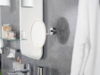 tesa Kosmetikspiegel beleuchtet VISIOON LED silber