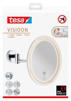 tesa Kosmetikspiegel beleuchtet VISIOON LED silber