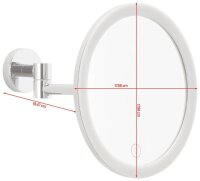 tesa Kosmetikspiegel beleuchtet VISIOON LED silber