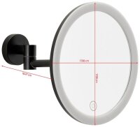 tesa Kosmetikspiegel beleuchtet VISIOON LED schwarz