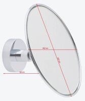 tesa Kosmetikspiegel beleuchtet VISIOON silber