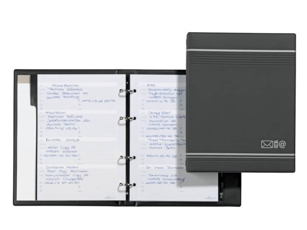 DURABLE Adress-Ringbuch TELINDEX anthrazit, 1 St.
