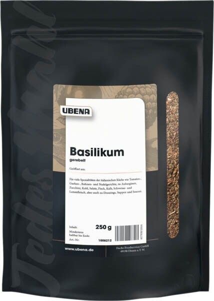 UBENA  Basilikum gerebelt Gewürz, 250,0 g