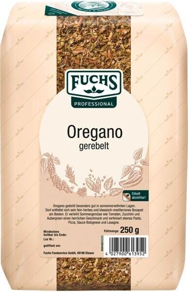 Fuchs  Oregano gerebelt Gewürz, 250,0 g