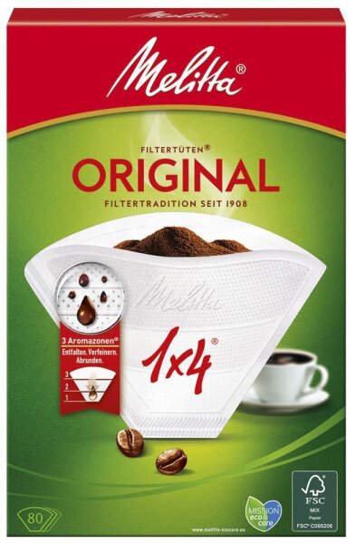 Melitta ORIGINAL 1x4 Kaffeefilter, 80 St.