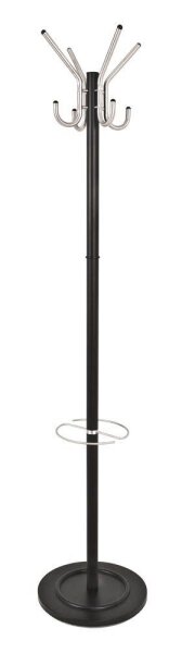 HAKU Möbel Kleiderständer 88599 schwarz Metall 4 Haken 36,0 x 182,0 cm, 1 St.