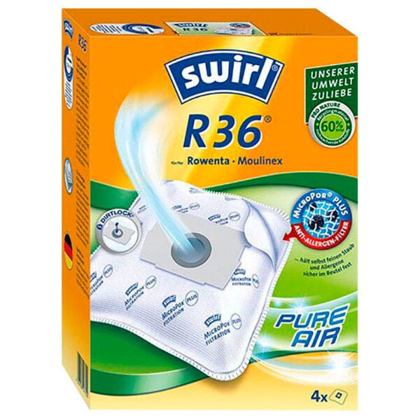 swirl® MicroPor® Plus R 36 Staubsaugerbeutel, 4 St.