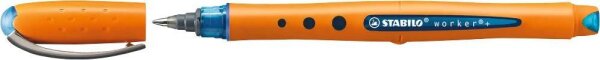 STABILO worker®+ Tintenroller orange 0,5 mm, Schreibfarbe: blau, 1 St.