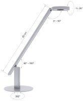 LUCTRA® by DURABLE TABLE LITE LED LED-Schreibtischlampe silber 12 W