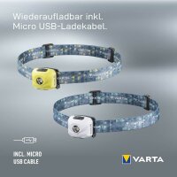 VARTA Outdoor-Sports-Ultralight H30R LED Stirnlampe gelb, 300 Lumen, 3,0 W, 1 St.