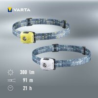 VARTA Outdoor-Sports-Ultralight H30R LED Stirnlampe gelb, 300 Lumen, 3,0 W, 1 St.