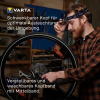 VARTA Work-Flex-Motion-Sensor H20 LED Stirnlampe schwarz 6,0 cm, 150 Lumen, 3,0 W, 1 St.