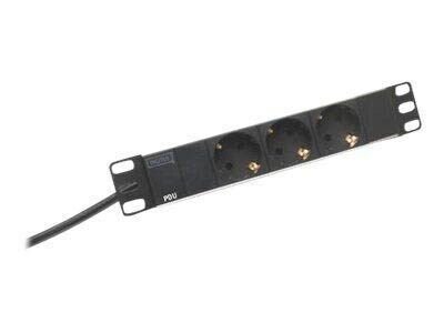DIGITUS DN-95411 3-fach Steckdosenleiste 2,0 m schwarz