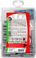 fischer Meister-Box - UX + S + H 513894 Dübel- und Schrauben-Sortiment, 118-teilig