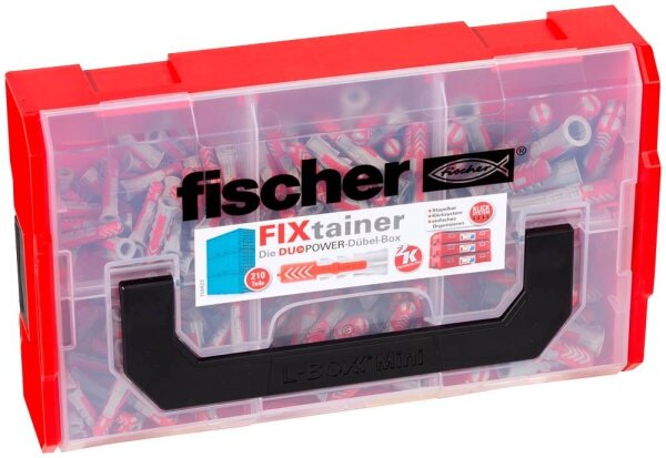 fischer L-Boxx mini DuoPower  535968 Universaldübel-Sortiment, 210-teilig