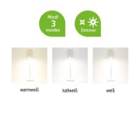 Idena 50124 Touch LED Tischlampe weiß