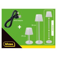 Idena 50124 Touch LED Tischlampe weiß