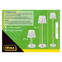 Idena 50124 Touch LED Tischlampe weiß