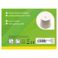 Idena 50124 Touch LED Tischlampe weiß