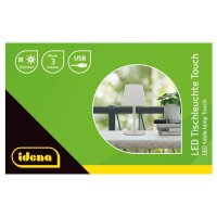 Idena 50124 Touch LED Tischlampe weiß