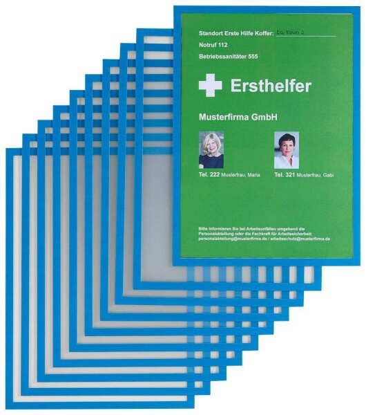 FRANKEN Magnetrahmen ECO blau A4, 10 St.