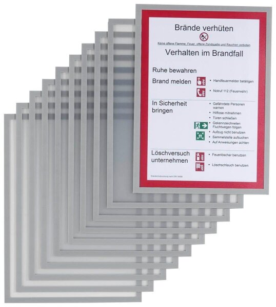 FRANKEN Magnetrahmen ECO grau A4, 10 St.