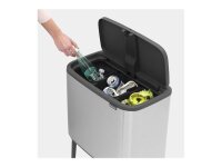 brabantia Bo Touch Bin Mülltrenner 3x 11,0 l silber,...